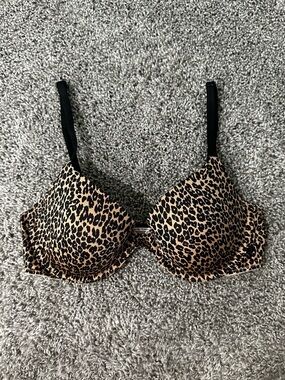 Victoria's Secret Lined Demi Leopard Print Bra